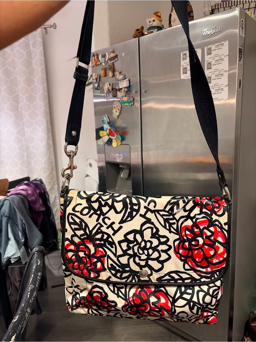COACH poppy Floral large Crossbody Bag